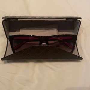 Gucci sunglasses brown red and green new